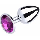 Metalni analni plug | Lila cirkon veličina S Cene