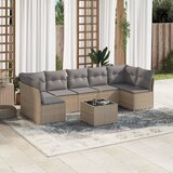  8-dijelni set vrtnih sofa od poliratana s jastucima bež | shoptok.hr
