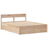 vidaXL Okvir kreveta bez madraca 140 x 200 cm od masivne borovine | shoptok.hr