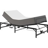  Električni podesivi okvir kreveta Crna 107 x 200 cm Čelik | shoptok.hr