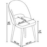 Hanah home Pane set stolica, 85x59x98 cm, 4 dijela, krem | Eponuda.ba