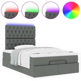  Otomanski krevet s madracem i LED tamnosivi 120x200 cm tkanine | shoptok.hr