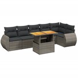  7-dijelni set vrtnih sofa sivi od poliratana | shoptok.hr