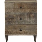  Noćni ormarić svijetlo sivi 50x33x60 cm Puno drvo Mango | shoptok.hr