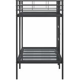  Krevet na kat bez madraca crni 90x200 cm čelik | shoptok.hr