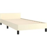 vidaXL Okvir za krevet s uzglavljem krem 90x200 cm od umjetne kože | shoptok.hr