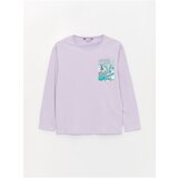 LC Waikiki Girl's T-Shirt with a Crew Neck Printed Long Sleeve | Shoptok.si