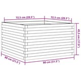  Vrtno cvetlično korito voščeno 80x80x45,5 cm trdna borovina | Shoptok.si