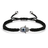 INF Macramé zapestnica z zaščitno roko Hamsa Black, (21247848)