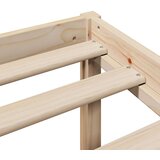  Postelja za starejše z vzglavjem 200x200 cm trdna borovina, (21303671) | Shoptok.si