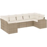  7-dijelni set vrtnih sofa od poliratana s jastucima bež | shoptok.hr
