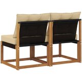  2 kom. Vanjska srednja sofa Masivno bagremovo drvo, Tekstilen | shoptok.hr