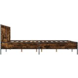  Okvir kreveta boja hrasta 140x190 cm konstruirano drvo i metal | shoptok.hr