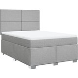 Maison Chic Box spring postelja - Vzmetna postelja z vzmetnico svetlo siva 160x200 cm žamet SL24226, (21890889) | Shoptok.si