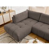 Bobochic Paris Sivorjava raztegljiva/s prostorom za shranjevanje kotna sedežna garnitura (levi kot/v obliki črke "U") Fuji – | Shoptok.si
