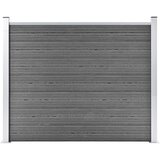 vidaXL Ograjni panel WPC 180x146 cm siv Cene