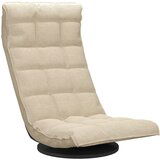 vidaXL Vrtljiv talni stol krem blago | Shoptok.si