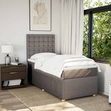  Krevet s oprugama i madracem smeđesivi 100 x 200 cm od tkanine | shoptok.hr