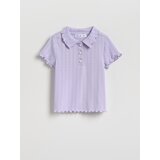 Reserved Bluza s ukrasnim gumbima - bljedoplavo | shoptok.hr