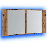 vidaXL LED ormarić s ogledalom boja staro drvo 90x12x45 cm drveni | shoptok.hr