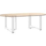  Noge za klubsko mizico v obliki črke T, 2 kosa, bele barve, 70x25x(42-43) cm, jeklo, (22123801) | Shoptok.si