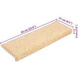 Otirači za stepenice 20 kom 65 x 21 x 4 cm krem | shoptok.hr