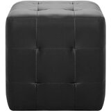 vidaXL tabure 2 kosa črn 30x30x30 cm umetno usnje | Shoptok.si