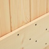  Klizna vrata 100 x 210 cm Masivna borovina Prirodna i crna | shoptok.hr