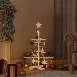 vidaXL Drveno ukrasno božićno drvce 75 cm od masivne borovine | shoptok.hr