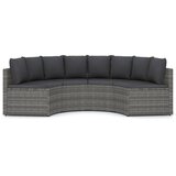  4-dijelni set vrtnih sofa od poliratana s jastucima sivi | shoptok.hr