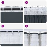  Baršunaste zavjese 2 pcs Srebrno Siva 175 x 140 cm Baršun | Eponuda.ba