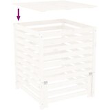  Komposter bijeli 82,5x82,5x99,5 cm od masivne borovine | shoptok.hr