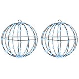  Lopta 2 kom. Hladna bijela 30 x 30 x 32 cm Metal | shoptok.hr