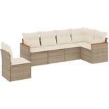  The Living Store Vrtna sedežna garnitura 6-delna z blazinami bež poli ratan - Vrtna Sedežna Garniture, (21459455) | Shoptok.si