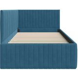  Kotna postelja z vzglavjem Modra 90 x 190 cm Žamet, (5000069175) | Shoptok.si