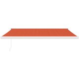 Tenda na uvlačenje narančasto-smeđa 4,5x3 m tkanina i aluminij | shoptok.hr
