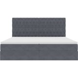 vidaXL krevet s prostorom za pohranu s led-om tamno siva 200 x 200 cm | shoptok.hr