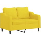  3-dijelni set sofa s jastucima svjetložuti od tkanine | shoptok.hr