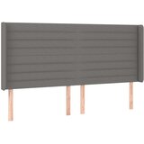 vidaXL Box spring postelja z vzmetnico LED temno siva 180x200 cm blago | Shoptok.si