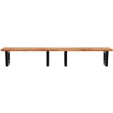 Zidna polica za umivaonik od čelika i masivnog bagremovog drva Smeđa 120 x 50 x 2 cm | shoptok.hr