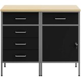  Delovna omara s predalom 2 pcs Črna in siva 100 x 55 x 85 cm | Shoptok.si