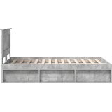  Krevetna konstrukcija Beton 120 x 190 cm Čvrsto borovo drvo | shoptok.hr