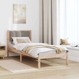  Krevetni okvir s tapiciranim uzglavljem Sivo-smeđa 75 x 190 cm | shoptok.hr