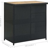 Poli 3-dijelni barski set od poliratana crni | shoptok.hr