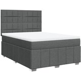  Krevet s oprugama i madracem tamnosivi 140x190 cm od tkanine | shoptok.hr