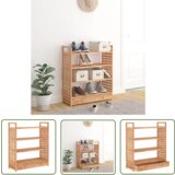 The Living Store Regal za čevlje s predalom 70x27x81 cm trdna orehovina - Regal Za Čevlje, (21744455) Cene