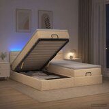  Krevet od pjene s madracem i LED-om Krem 180 x 200 cm Tkanina | shoptok.hr