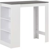 vidaXL Barska miza s polico 110x50x103 cm bela Cene