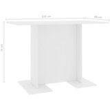  Blagovaonski stol bijeli 110 x 60 x 75 cm konstruirano drvo | Eponuda.com