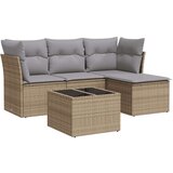  5-dijelni vrtni set sofa s jastucima bež od poliratana | shoptok.hr